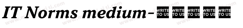 IT Norms medium字体转换